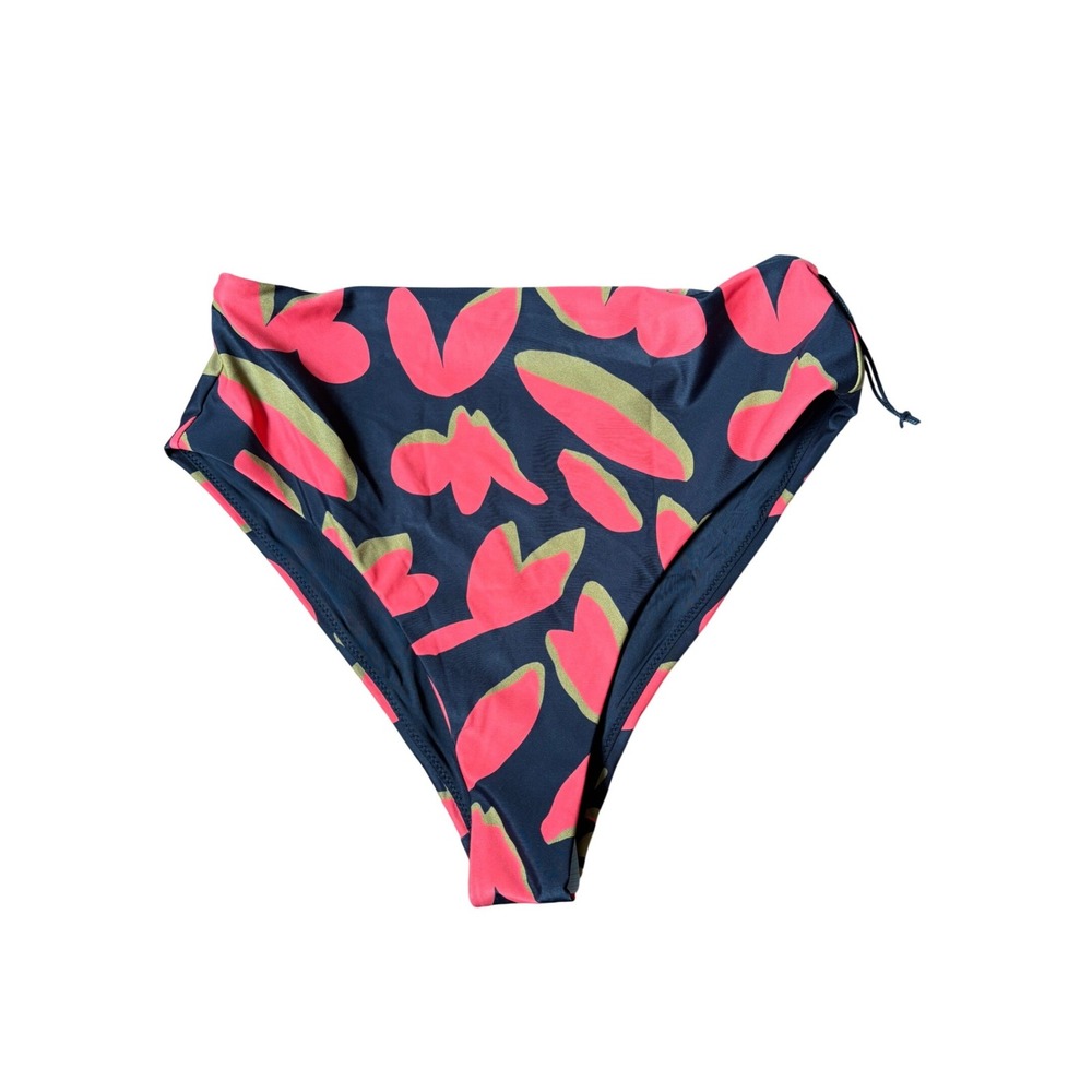 PrAna Lahari High Rise Swim Bottom Rose Fire Indo Disco Pink Gold Small NEW